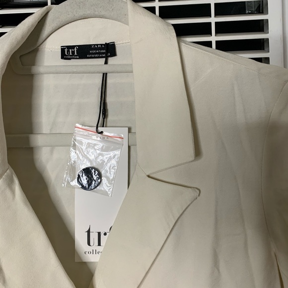 FINAL! NWT Cream Zara Double Breasted Blazer Dress - Picture 3 of 5